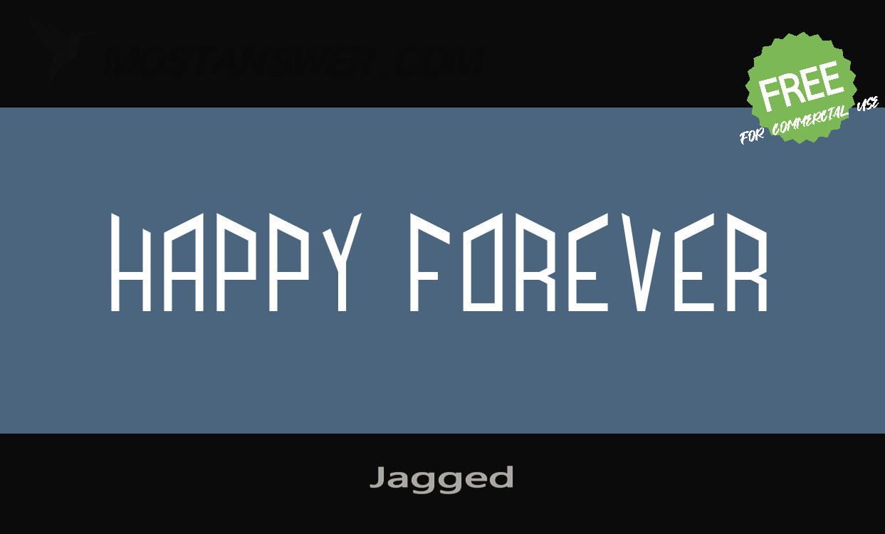 Jagged Font by M.H. Rinaldi | mostfont.com