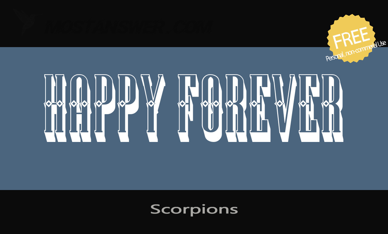 Scorpions Font Typographic Design | mostfont.com