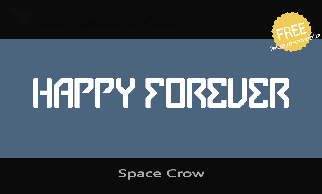 Space Crow Font Typographic Design | mostfont.com