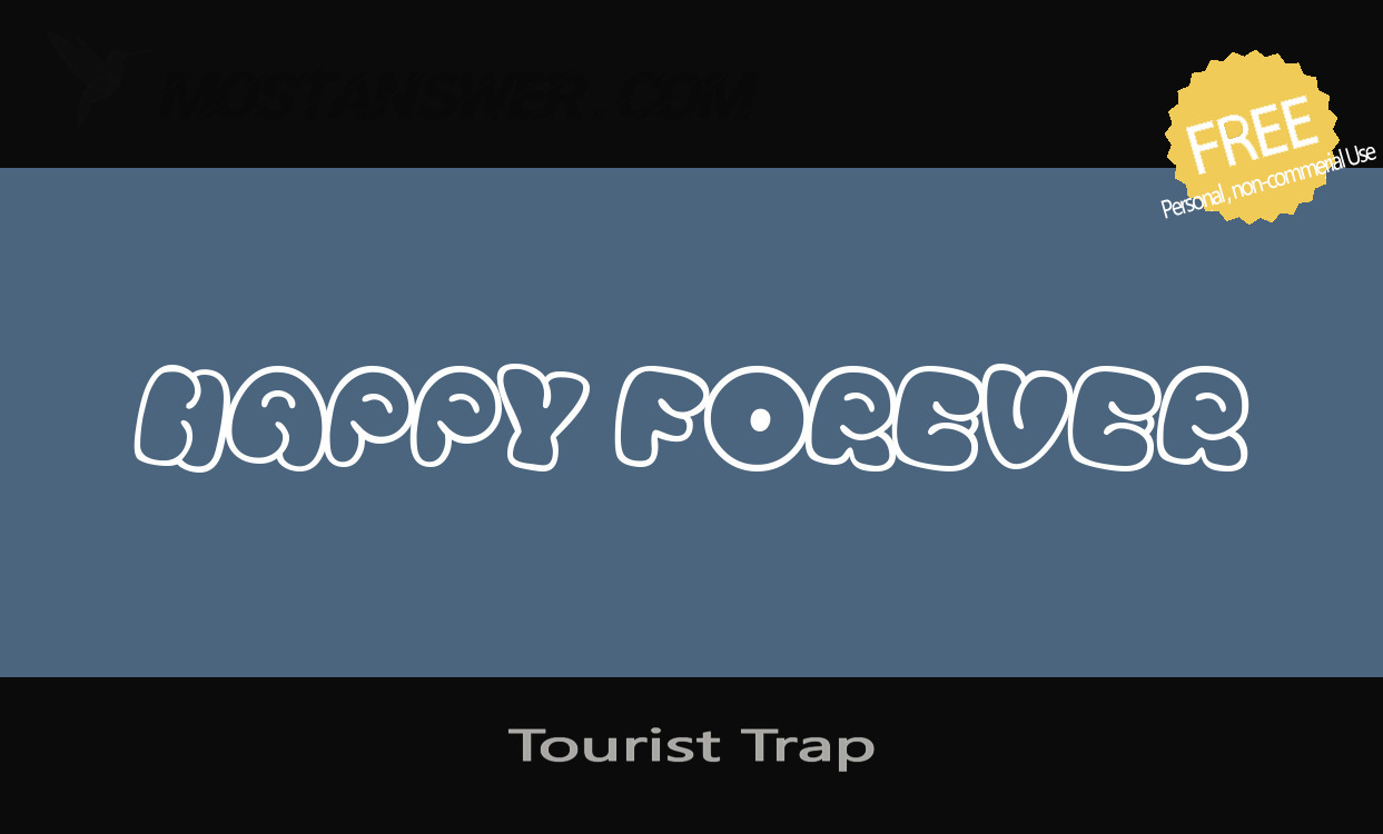 High-Quality Sample of Tourist Trap Font