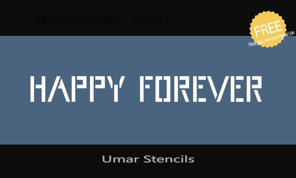 Umar Stencils Font by Mikrojihad Typography | mostfont.com