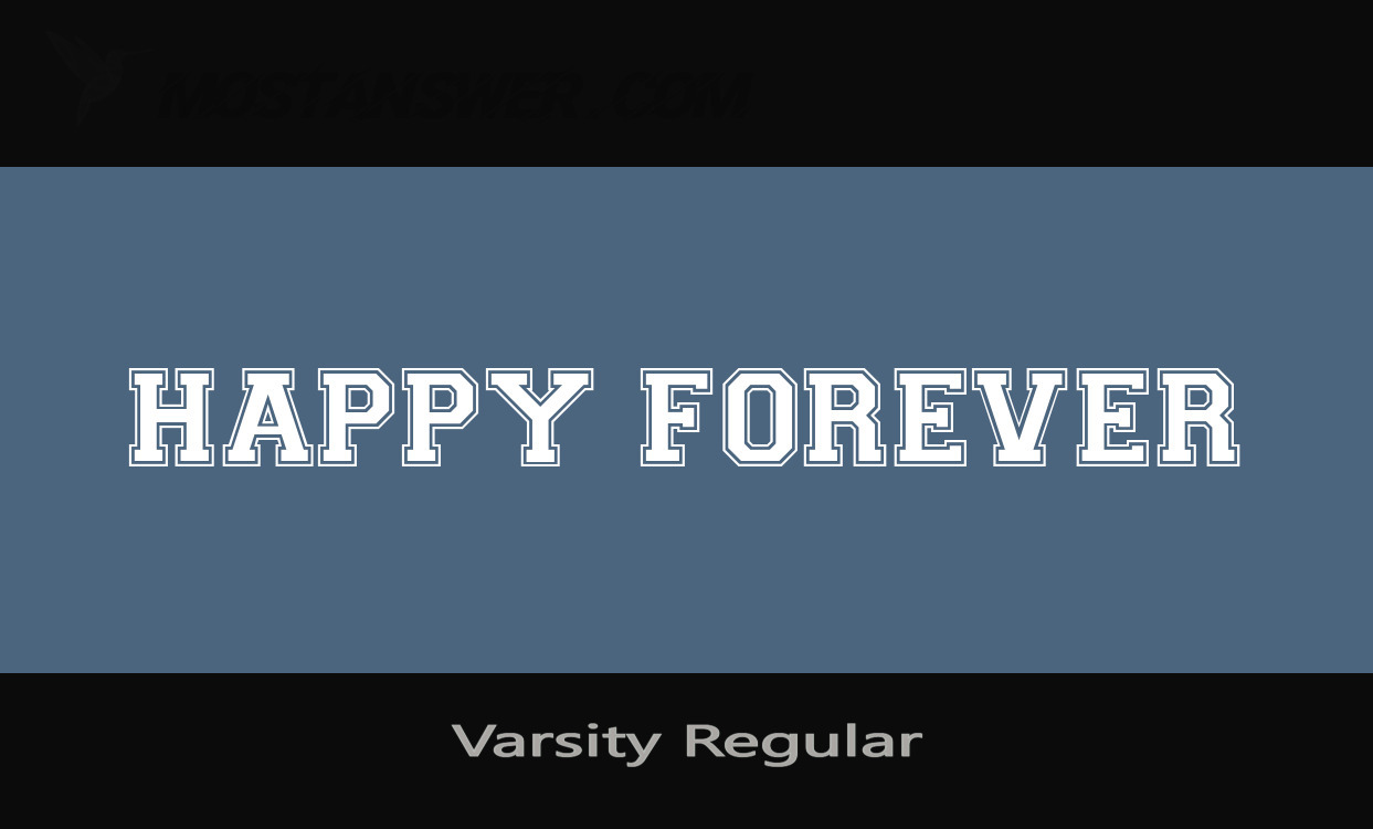 Varsityregular Font by nd Software | mostfont.com